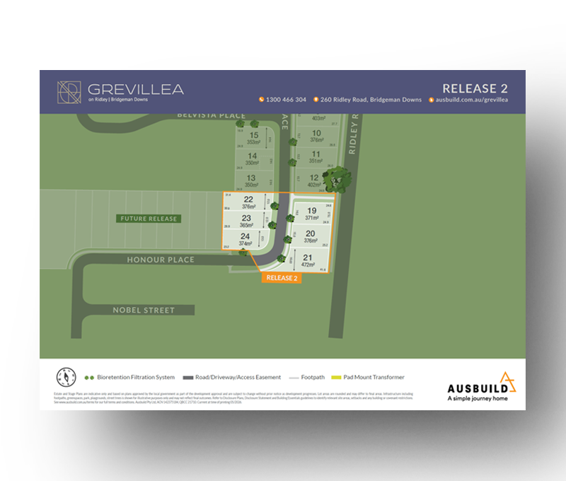 Grevillea on Ridley Release 2 Map